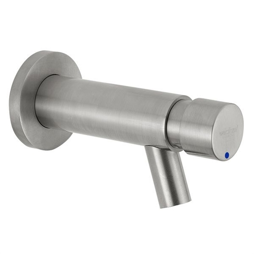Inta Non Concussive Wall Mounted Bib Tap - Stainless Steel